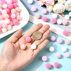 400 шт. шарики-помпоны из полиэстера 4 цветов&nbsp;DIY-SC0031-37B