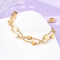 Браслеты-цепочки из нержавеющей стали 304&nbsp;BJEW-P379-01G