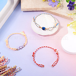 36шт 12 цвета поликоттоновый шнур для изготовления браслетов&nbsp;BJEW-TAC0053