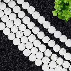 5 нити натуральных круглых бусин из лавового камня&nbsp;G-LT0001-02C-01