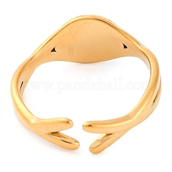 Овальные кольца из синтетической бирюзы&nbsp;RJEW-H239-01G