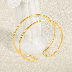 Двухслойные браслеты-манжеты из нержавеющей стали 304 для женщин KC9358-2