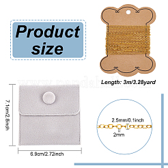 Латунные плоскоовальные кабельные цепи длиной 3 м.&nbsp;DIY-HY0001-71