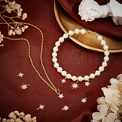 12 шт. 6 стильных долговечных подвески из латуни с микропаве из прозрачных кубических цирконий&nbsp;KK-BBC0001-62