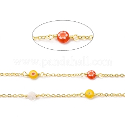 Цепочки ручной работы миллефиори из стекла лэмпворк из бисера&nbsp;CHC-M024-16G