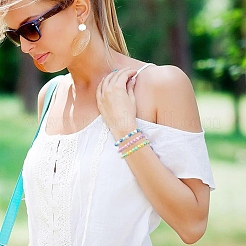 243шт 9 цвета непрозрачные акриловые бусины&nbsp;MACR-YW0003-69