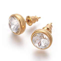 Серьги-гвоздики из нержавеющей стали 304&nbsp;EJEW-E238-G