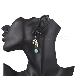 8 пара сережек-подвесок «кошачий глаз»&nbsp;EJEW-JE06496