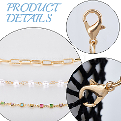 1 набор из 3-х стилей железной шляпной цепочки с застежкой-карабином&nbsp;HJEW-CN0001-31C