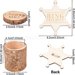 Звездное кольцо защитный значок со словом&nbsp;AJEW-FG0001-95