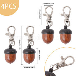 Украшение подвески из деревянного желудя&nbsp;HJEW-CA00008