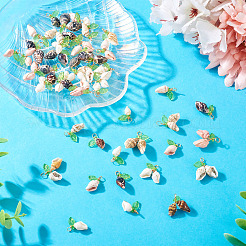 48 шт. 8 стиля подвески в форме ракушки из натуральной медной проволоки&nbsp;PALLOY-TA00260