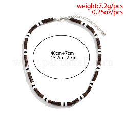 Регулируемые богемные бусы-хейши из полимерной глины и дерева для мужчин.&nbsp;TL5512