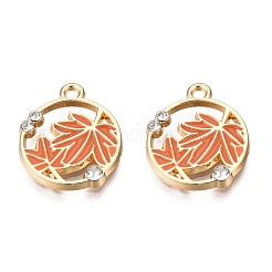 Подвески из сплава с эмалью на осеннюю тему&nbsp;X-ENAM-N048-010A