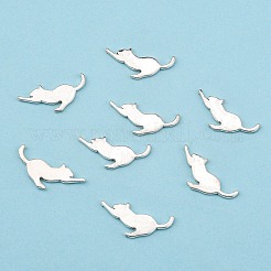 Кабошоны для котят из сплава&nbsp;LS-PALLOY-WH0072-73E-S