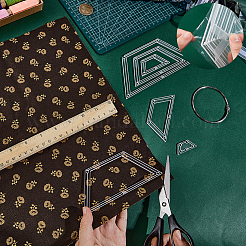 6шт 6 стиля прозрачный акриловый швейный шаблон&nbsp;AJEW-NB0007-76A