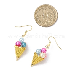 Акриловые серьги-подвески в форме мороженого&nbsp;EJEW-TA00766
