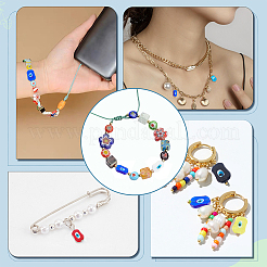 24шт 6 цвета ручной работы сглаз бусины лэмпворк&nbsp;LAMP-NB0001-77