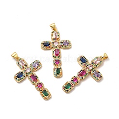 Подвески из экологически чистой латуни с микропаве из кубического циркония&nbsp;KK-A177-05G