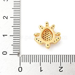 Шармы-соединители из латуни с микропаве из кубического циркония&nbsp;KK-U053-03G