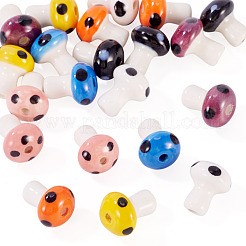 28шт 7 цвета фарфоровые бусины ручной работы&nbsp;PORC-TA0001-23