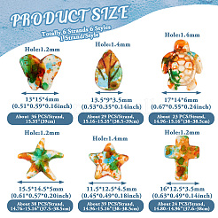 6 нить 6 вида синтетических бирюзовых бусин&nbsp;G-TA0001-94