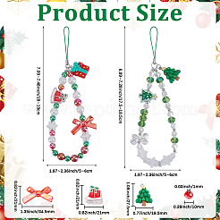 Наборы для самостоятельного изготовления ремешков для мобильного телефона на рождественскую тематику&nbsp;DIY-SC0033-27