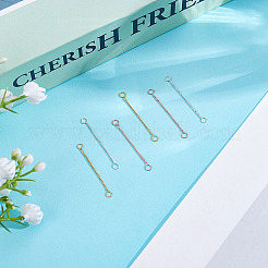 6 шт. 3 цвета стерлингового серебра с концами и цепочкой&nbsp;STER-ME0001-44