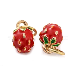 Подвеска для клубники с латунным эмалевым покрытием&nbsp;KK-Q804-03G