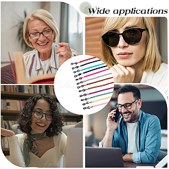 12шт. 12-х цветный ремешок из искусственной замши для очков&nbsp;AJEW-CL0001-45