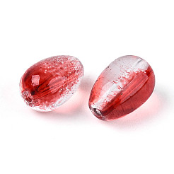 Выпечка расписные прозрачные стеклянные бусины&nbsp;DGLA-N014-10B