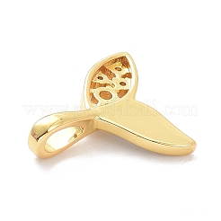 Настоящие позолоченные кулоны из латуни с микропаве&nbsp;ZIRC-L091-081G-03