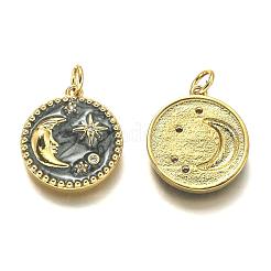 Латунные микропаве прозрачные подвески с фианитом&nbsp;ZIRC-B0003-28G