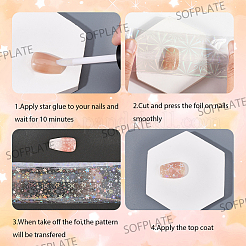 12 рулон 2 стилей фольга для ногтей Pet Aurora цветочная переводная бумага&nbsp;STIC-SP0001-08