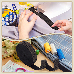 5 ярд плоского полиэстерного эластичного шнура/ленты для вышивки&nbsp;OCOR-WH0016-10D