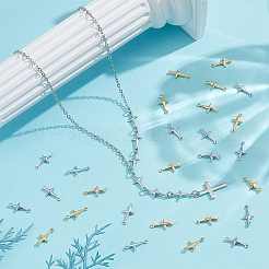 50 шт. 2-х цветные латунные соединительные подвески&nbsp;KK-PH0013-50