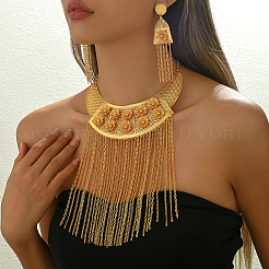 Элегантные железные серьги-кисточки с цветами и ожерелья для женской вечеринки&nbsp;YX1914