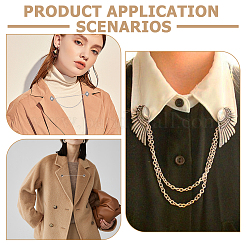 5 шт. 5 стиля зажимы для кардигана из сплава&nbsp;AJEW-AR0004-96