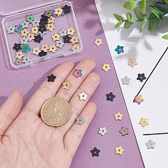 60 шт. 5-х цветные бусины из нержавеющей стали 304&nbsp;STAS-UN0039-52