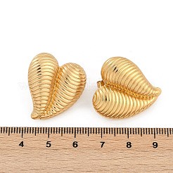 Серьги-гвоздики в форме сердца из нержавеющей стали 304&nbsp;EJEW-L287-071G