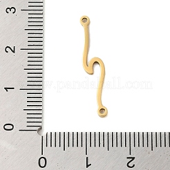 Подвески-шармы из нержавеющей стали 304 с волнообразными звеньями&nbsp;STAS-S123-03G-05