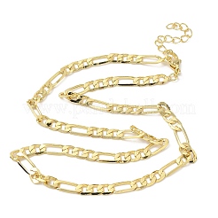 Цепочки Фигаро из латуни толщиной 5 мм для женщин&nbsp;LS-NJEW-K271-07G