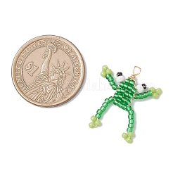 Подвески в виде лягушек из стеклянных бусин&nbsp;PALLOY-MZ00990