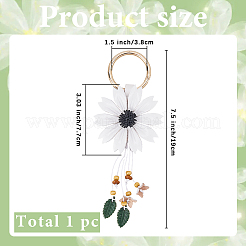 Брелок из кожи и сплава&nbsp;HJEW-WH20022-04B-01