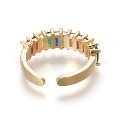 Кубического циркония кольца манжеты&nbsp;RJEW-P074-09G