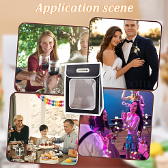 Складные бумажные подарочные пакеты с окошком&nbsp;ABAG-WH0045-20D