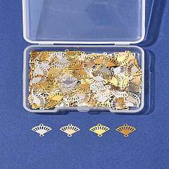 200 шт. 5-цветные латунные подвески-соединители с лазерной резкой&nbsp;KK-FS0001-71