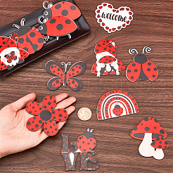 1 комплект деревянных подвесных украшений в виде божьей коровки&nbsp;DIY-SC0026-45