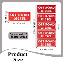 12 лист водонепроницаемых ПВХ предупреждающих наклеек&nbsp;DIY-OC0014-63A