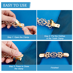 8 шт. 8 стиля прямоугольные зажимы для кардигана из цинкового сплава и страз&nbsp;JEWB-HY0001-39